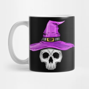 Skull wearing Witch Hat Halloween Witch Switch Mug